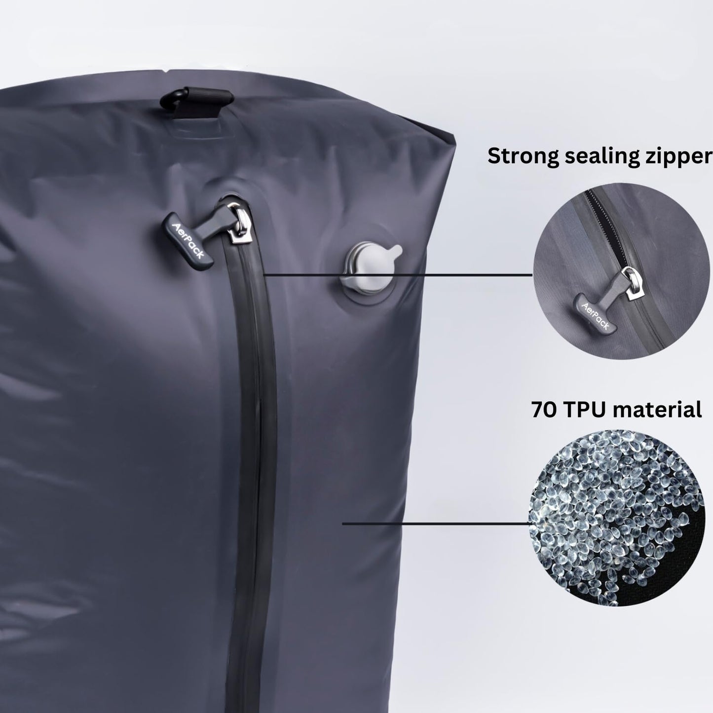 Premium Reuseable Vacuum Bags for Travel – Ideal for Efficient Packing and Space Saving in Travel Suitcase and Backpack, Space Saver Bags for Clothing (No Pump included)