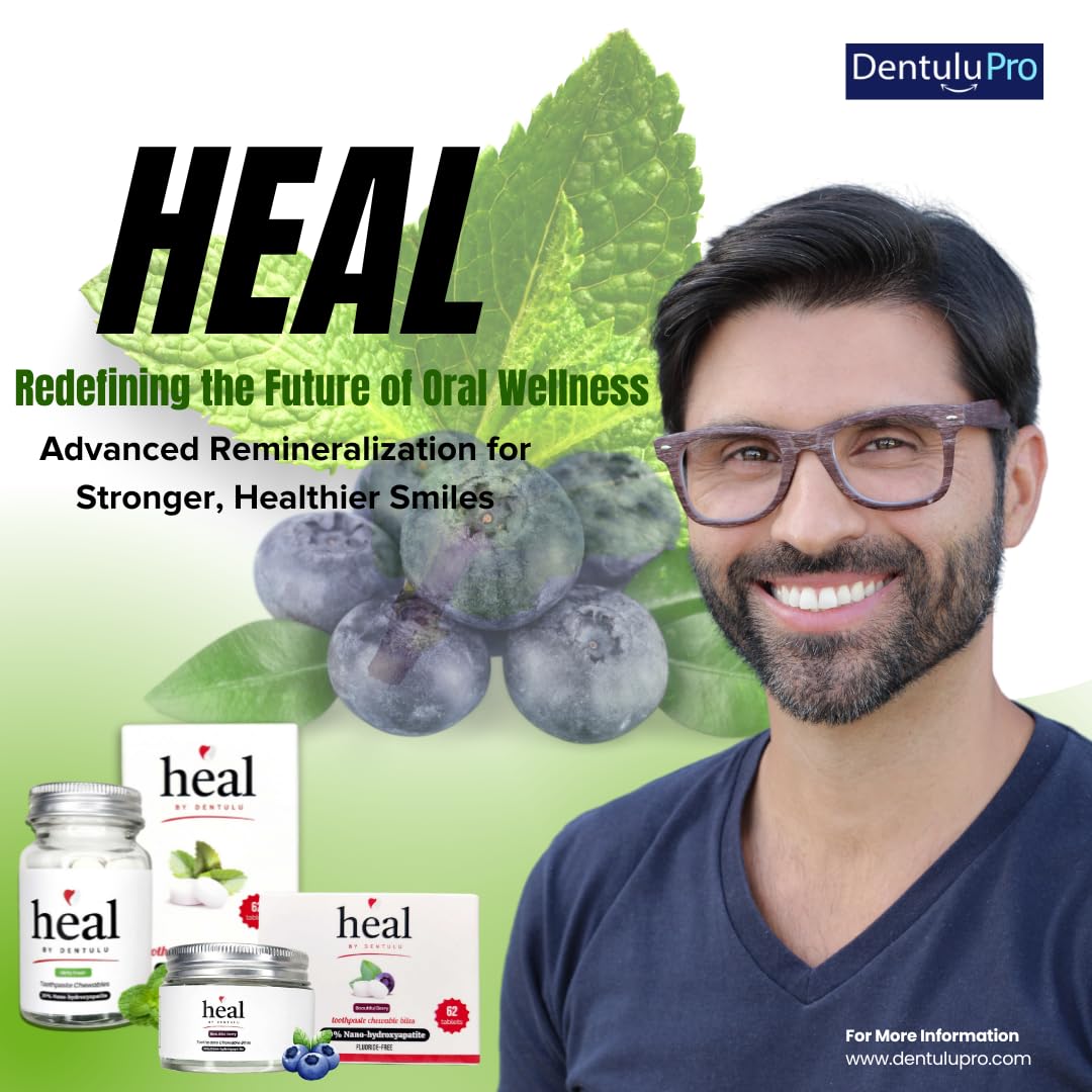 Heal- Toothpaste Chewable Bites with 10% Nano-Hydroxyapatite Fluoride Free