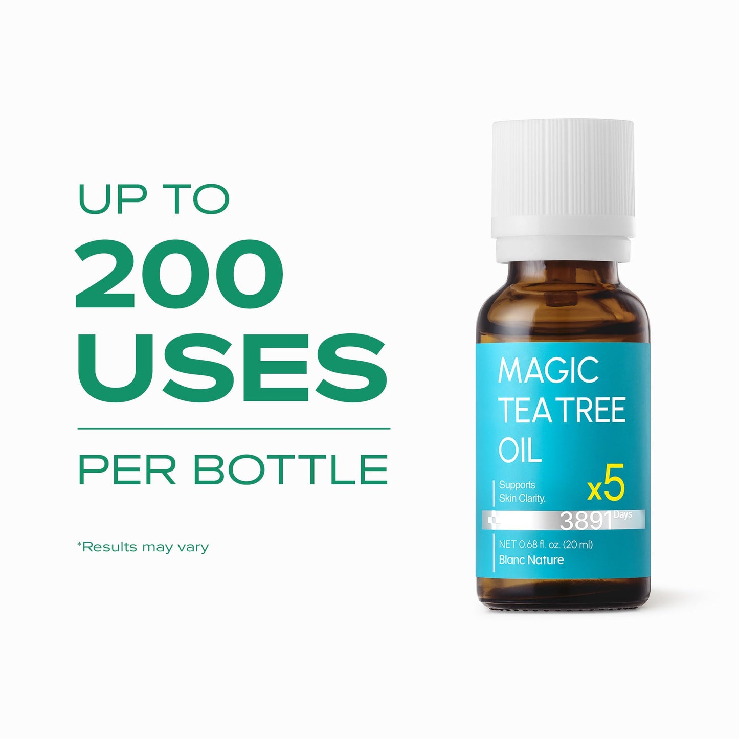 BLANC NATURE – Magic Tea Tree Oil for Face, Clarifying Facial Oil for Oily & Sensitive Skin, Lightweight Daily Care with Tea Tree, Skin-Balancing Vegan Korean Skincare, 0.7 fl oz