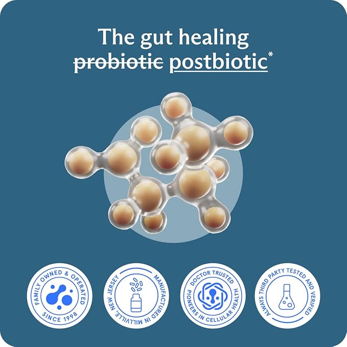 BodyBio Butyrate - Postbiotic for Gut Health, Digestive Support, Bloat, Gas & Constipation Relief, Leaky Gut Repair - Calcium, Magnesium + Butyric Acid Supplement for GI Wellness