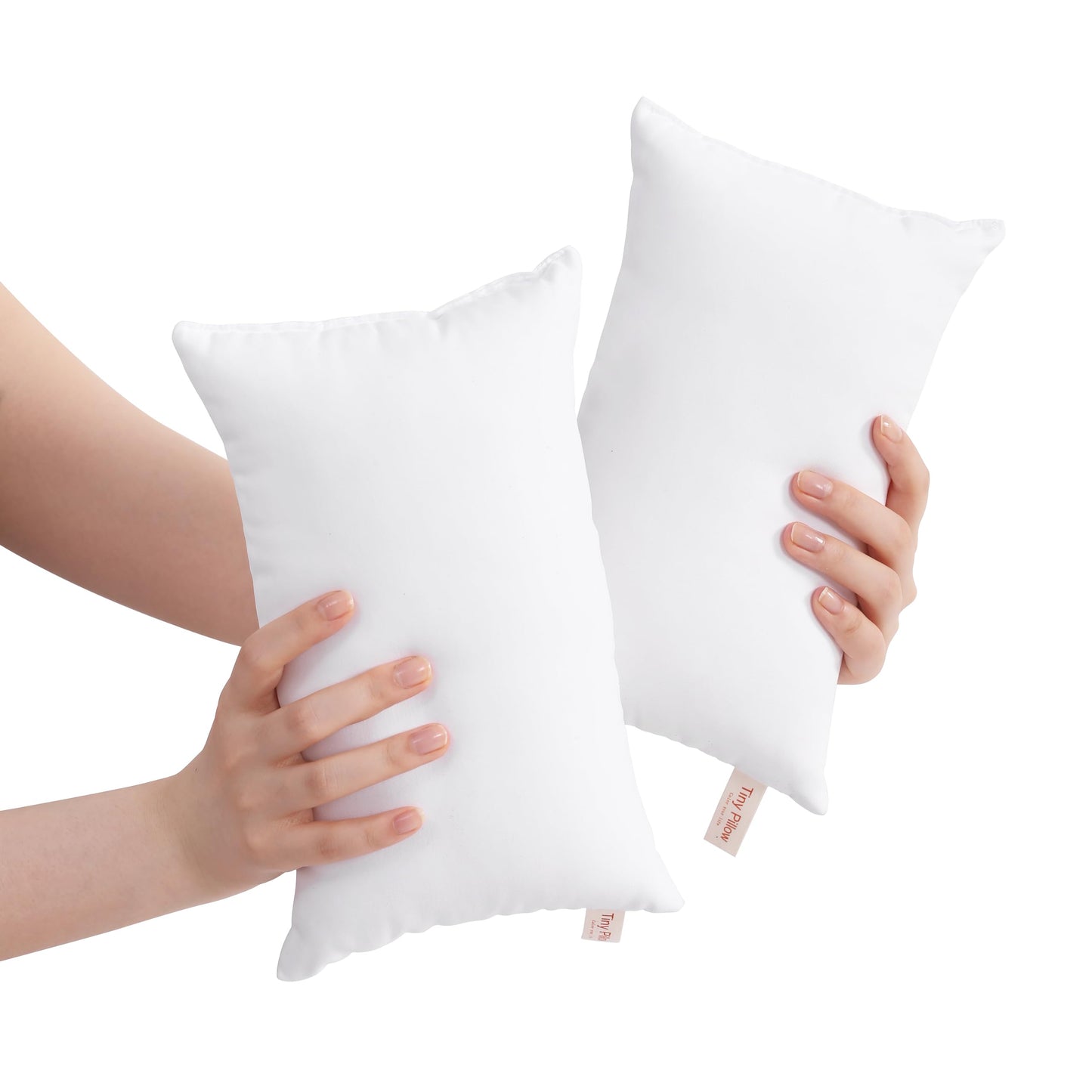 BEDSUM 2 Pack Tiny Pillows, 11"x7" Microfiber Mini Pillows for Travel, Pets, Soft and Machine Washable Small Pillows for Neck, Wrist, and Knee Comfort, White