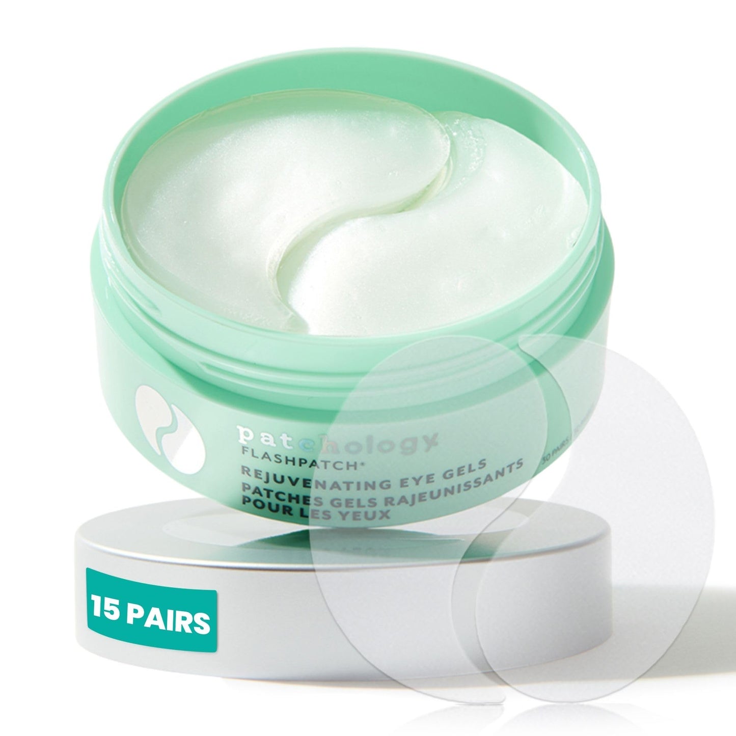 Patchology Rejuvenating Under Eye Patches for Dark Circles & Puffy Eyes - Hydrating Eye Mask with Caffeine & Collagen - Reduces Dark Circles, Puffiness, and Wrinkles - Under Eye Care (15 Pairs)