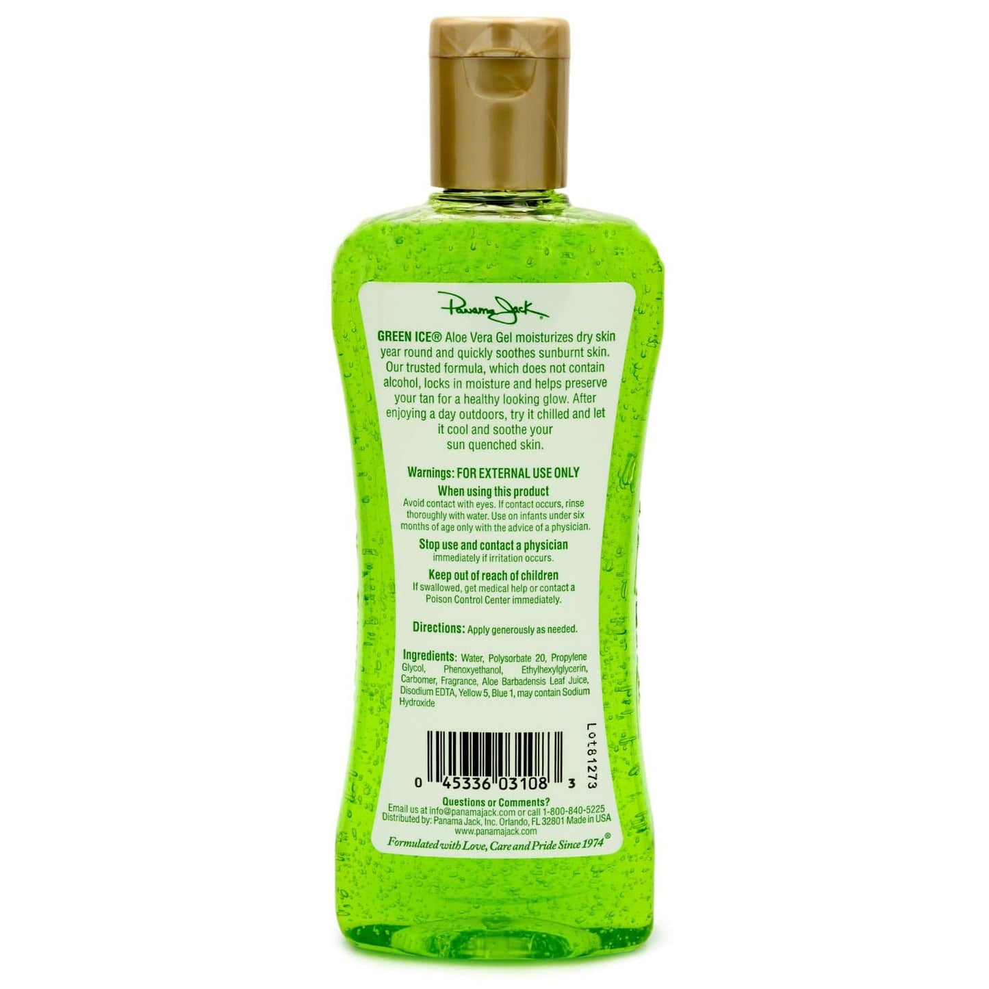 Panama Jack Green Ice Aloe Gel 8 fl. oz.