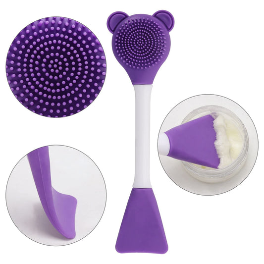 Tbestmax Manual Facial Brush Skin Cleansing Cleaner, Silicone Facial Scrubber, 2-in-1 Skin Care Face Wash for Deep Pore Exfoliation Massaging 10 Pcs