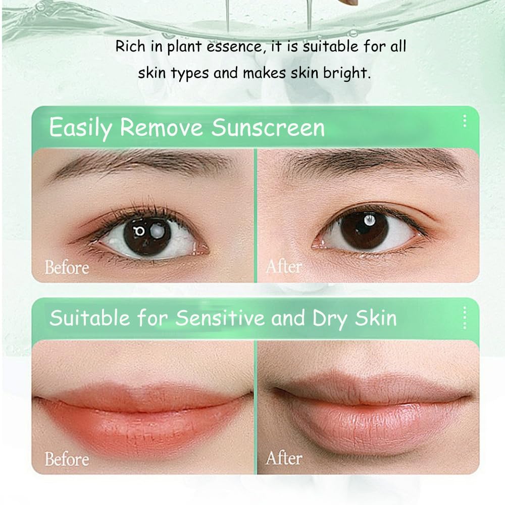 SSCDFDC Cleansing Oil Mini Natural Makeup Remover Portable 20pcs Gentle Moisturizing Cleansing Oil for All Skin Types, Travel with (Rose)