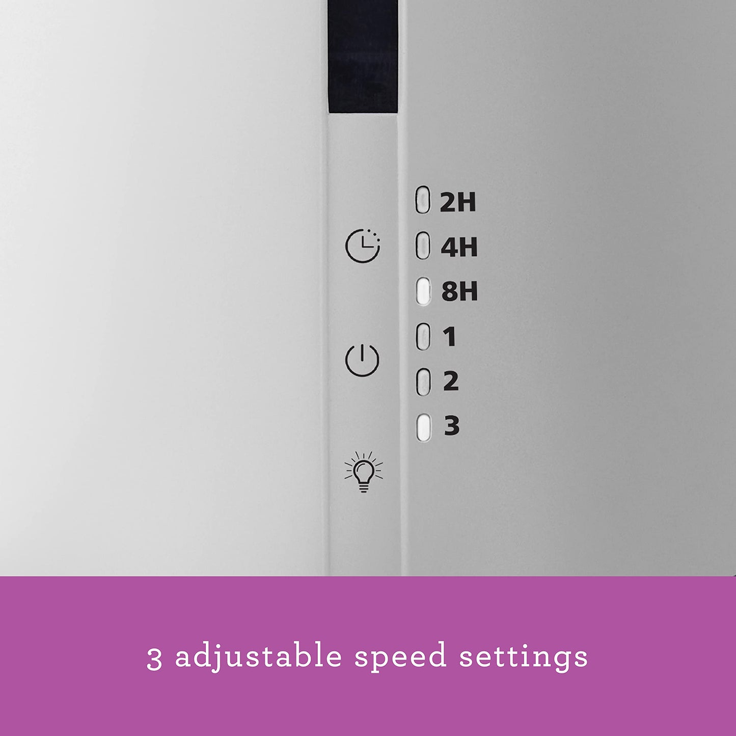 Holmes 1-Gallon Top-Fill Ultrasonic Cool-Mist Humidifier with Disinfectant Protection and 7 Color LED Lights White