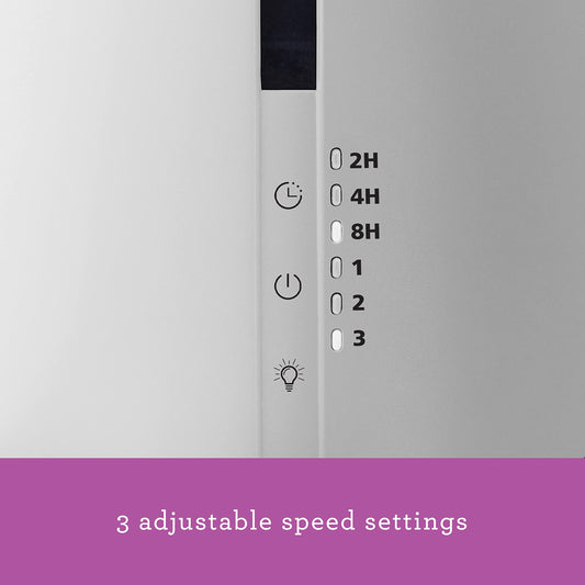 Holmes 1-Gallon Top-Fill Ultrasonic Cool-Mist Humidifier with Disinfectant Protection and 7 Color LED Lights White