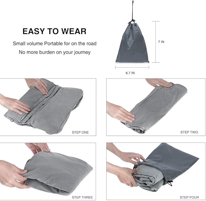 ZIQIAN Inflatable Travel Foot Rest Pillow Portable Adjustable Three Layers Height Foot Stool for Airplanes, Cars, Home, Trains, Office to Lay Down or Sleep on Long Flights with Pump(Gray 1PACK