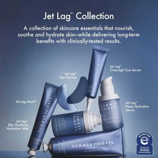 Summer Fridays Jet Lag Under Eye Patches - Hydrating & Depuffing Hydrogel Eye Masks with Caffeine & Peptides to Soothe & Refresh the Undereye Area (6 Pairs)