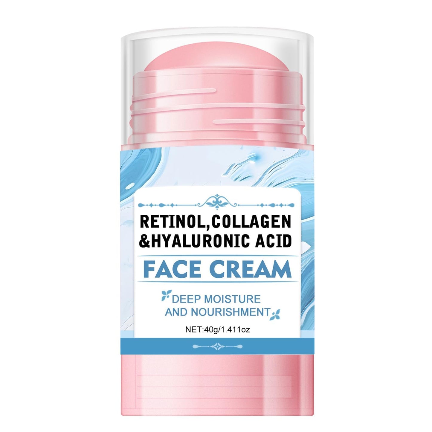 Face Balm Stick, Retinol Collagen Hydrating Moisturizer Stick with Hyaluronic Acid Face Cream for Women and Men Reduces Wrinkles & Enhances Elasticity Softer Smoother Skin,1.41 Oz