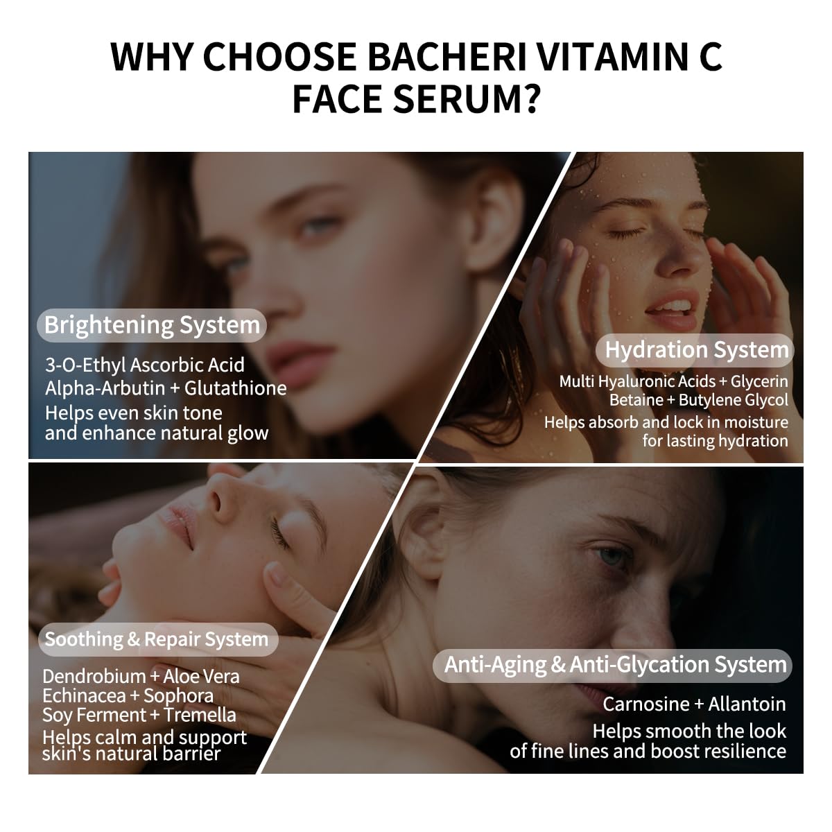 Vitamin C Face Serum with Glutathione, 4D Hyaluronic Acid & Aloe Vera – Lightweight Brightening & Hydrating Ampoule for Daily Skincare, Dark Spots, Sensitive Skin Friendly - 15 Ampoules (1ml each)