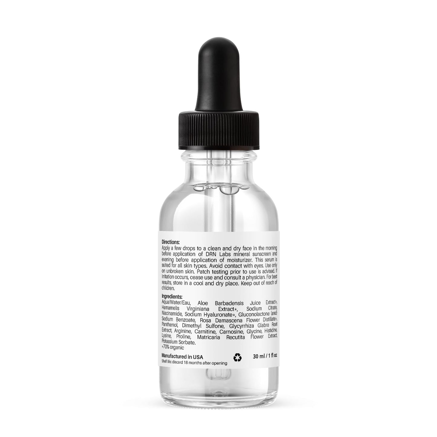 Hyaluronic Acid & Niacinamide Serum – Deep Hydration & Brightening for Face – Anti-Aging, Wrinkle Reduction, Pore Minimizer & Skin Barrier Repair – Lightweight & Fast Absorbing – 1 fl oz