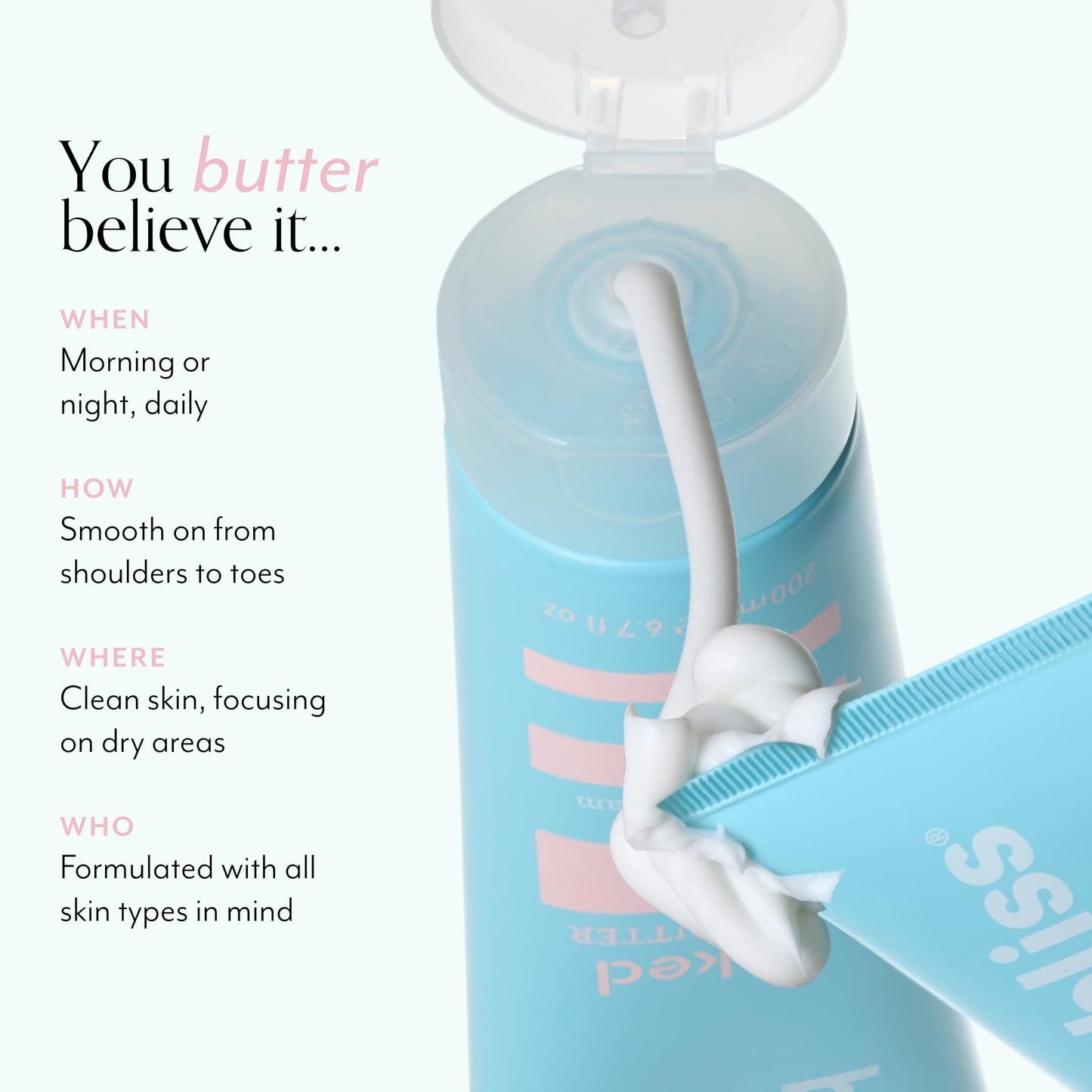 Bliss - Naked Body Butter - Unscented - Maximum Moisture Cream - 6.7 Fl Oz - Daily Moisturizer for Women & Men - Fragrance Free - Vegan and Cruelty Free