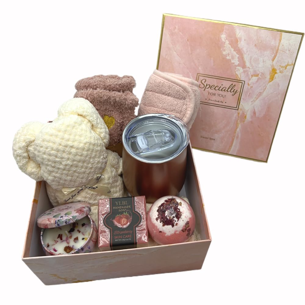 BEECO GIF2U Spa Gift Baskets for Women,Luxury Self Care Gifts for Mom,Get Well Soon Gifts for Friend,Thank You Relaxing Box Gifts for Women 20th,30th,40th,50th,60th 70th 75th Birthday,Anniversary