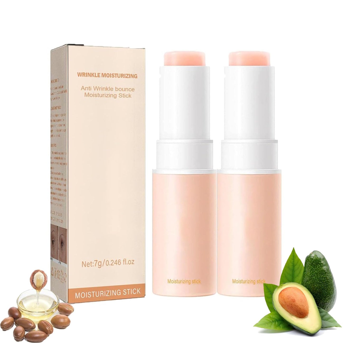 Wrinkle Bounce Multi Balm, 2PCS Wrinkle Repair Moisturizing Collagen Balm Stick, All-In-One Hydrating MultiBalm for Face, Lips, Eyes, Neck and Dry Skin (2)