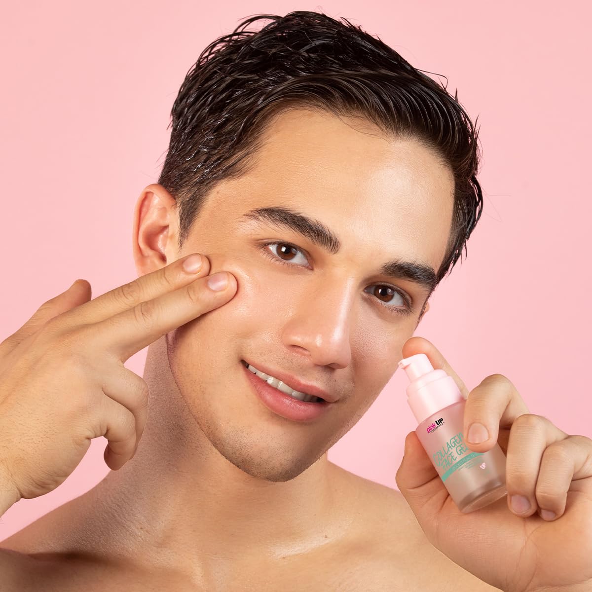 PINK UP Collagen Face Gel | Collagen Serum For Face | Reduces expression lines | Firms facial skin | Dalays the sings of aging | Maximum hydration | Model PKS09