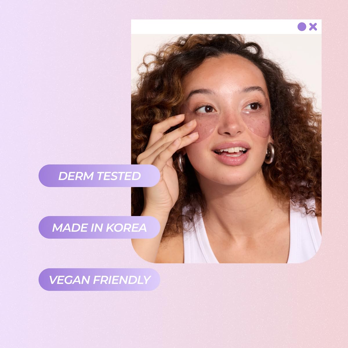 Vitamasques De-Puff Hydrogel Eye Pads with Lavender & Vegan Collagen, Under Eye Mask, Birthday Gifts For Women, Reduce Dark Circles, Puffy Eyes, Undereye Bags, Wrinkles - Under Eye Patches (Pack of 3)