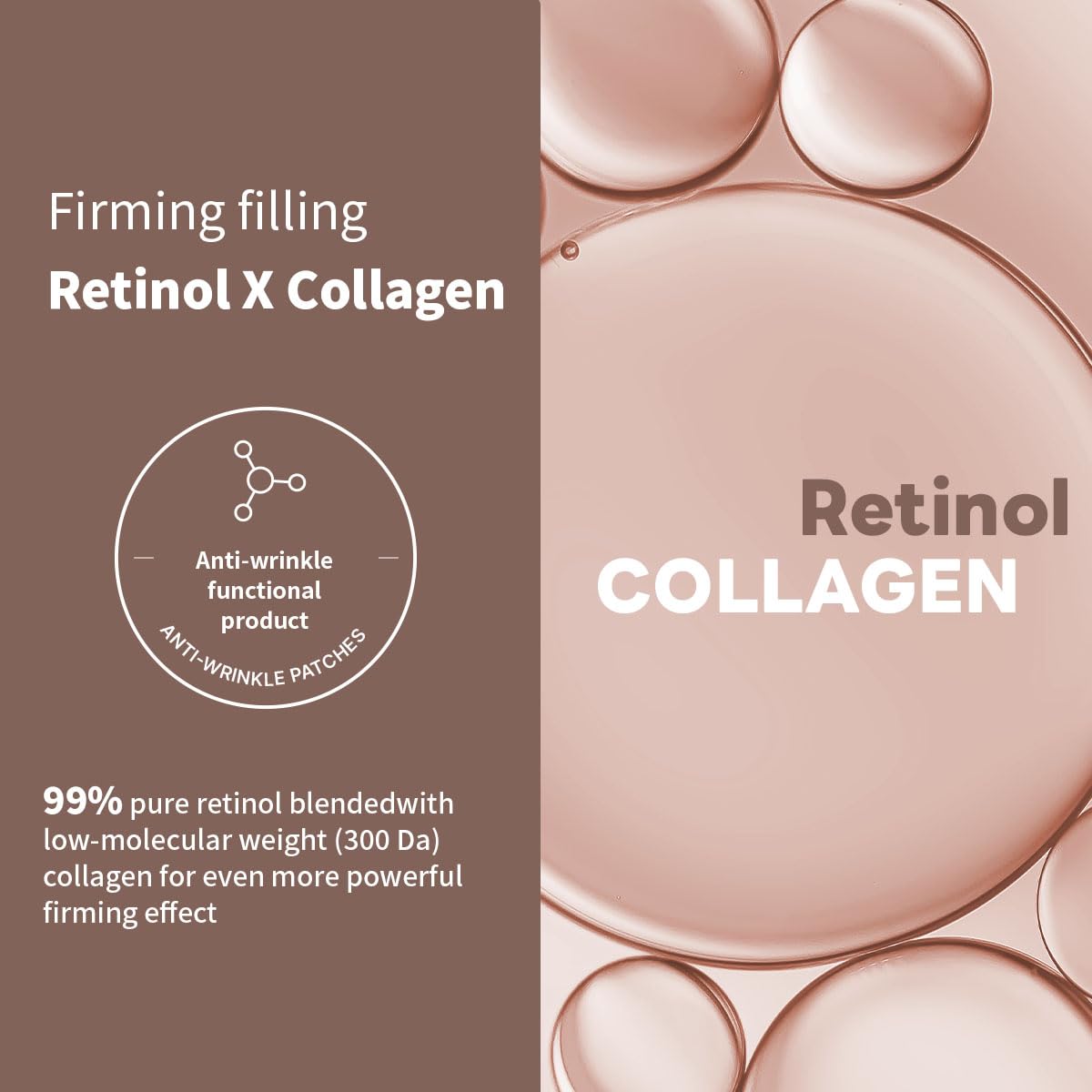 Mediheal Retinol Collagen Ampoule Lifting Mask (4 Counts) for V Line Mask Anti-Aging - Helps Reduce Fine Lines & Wrinkles, and Smoothens Skin