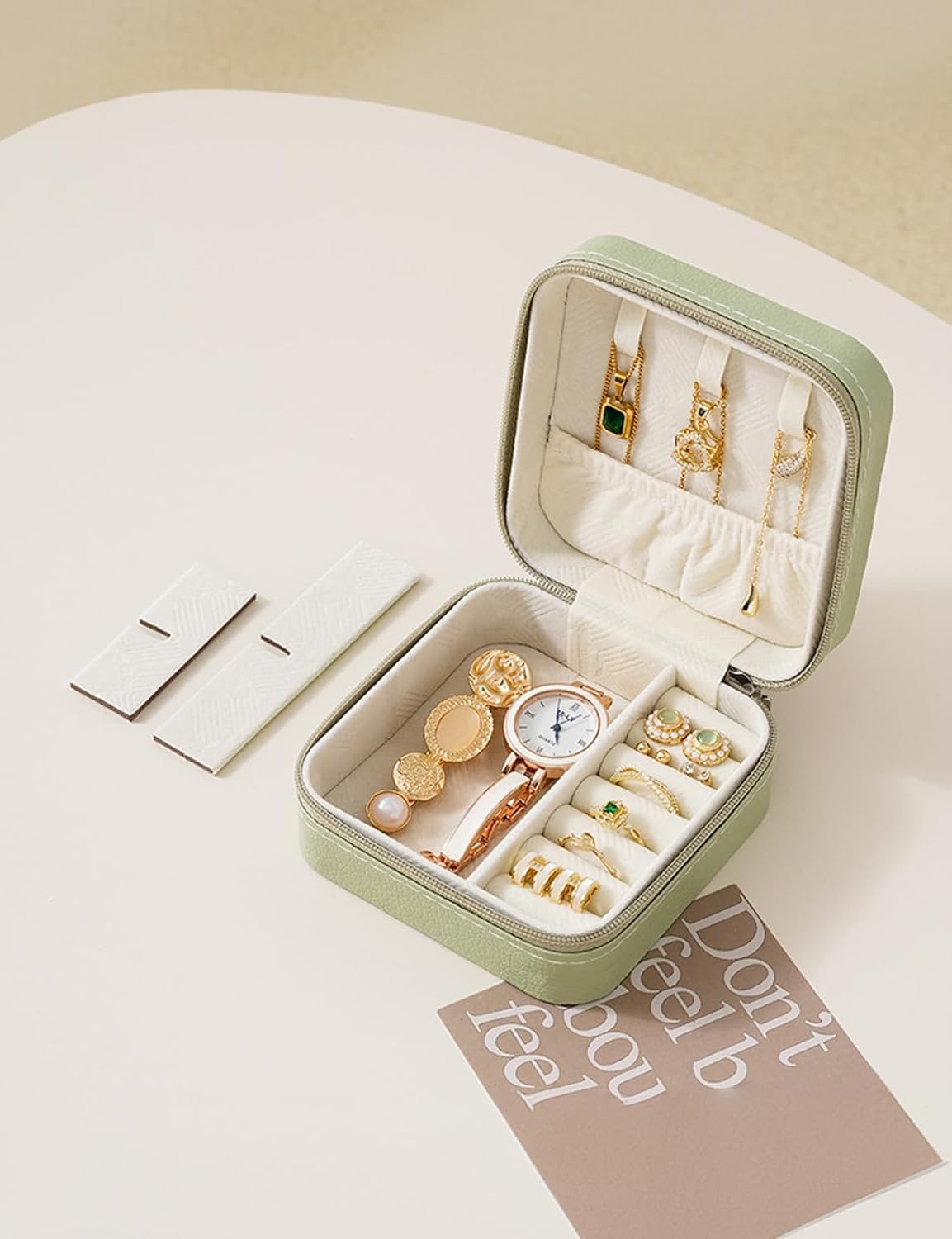 Travel Jewelry Case, Travel Jewelry Box, Mini Jewelry Travel Case, Jewelry Organizer Case, Portable Small Jewelry Organizer Storage Boxes - Best Gift for Women Girls.
