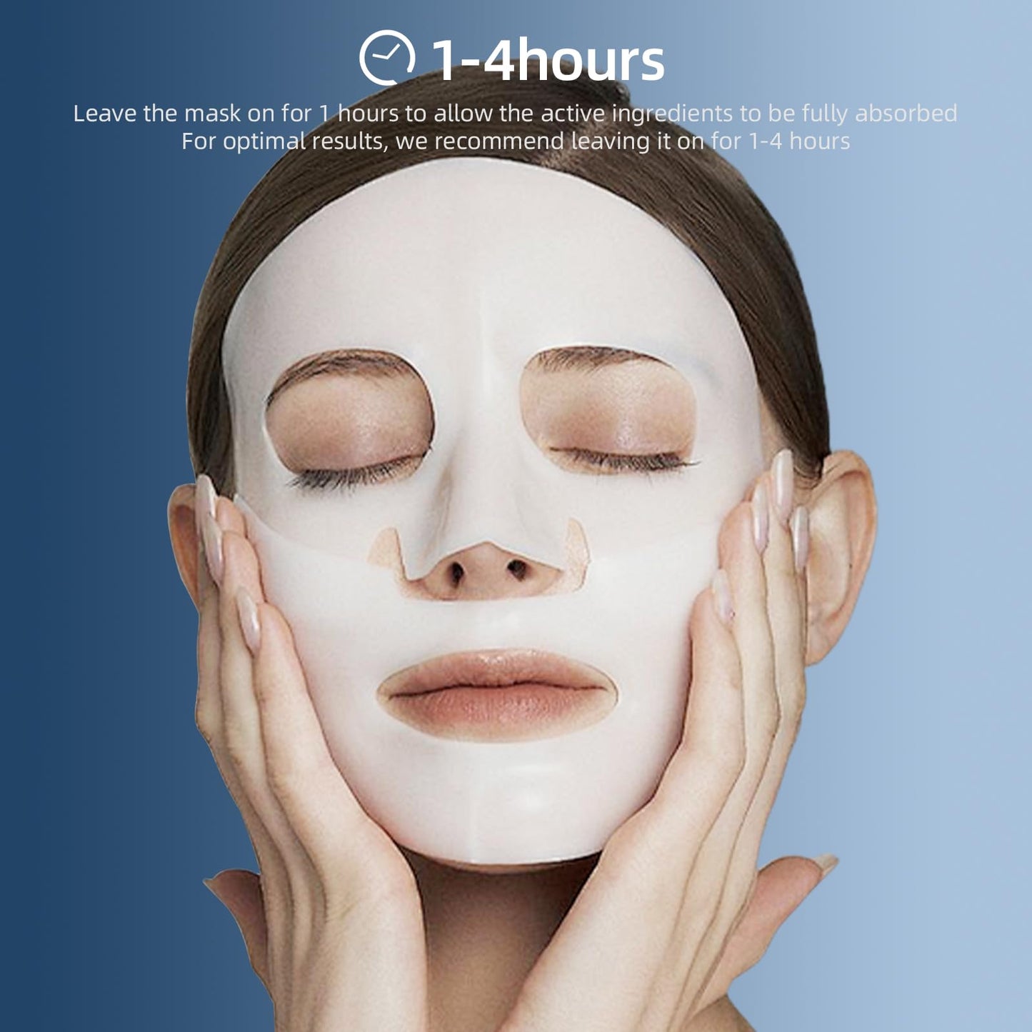 Collagen Face Mask Bio-Collagen Hydrating Hydrogel Face Mask for Skin Care Facial Sheet Masks for Wrinkle Lifting Peptide Beauty Overnight Sheets Pack Deep Hydration Glowing Glass Skincare 30g x 4ea