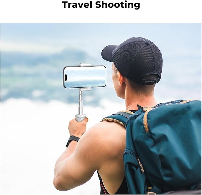 K&F Concept Selfie Stick, Small Camera Tripod Handheld Tripod for Camera Max Load Capacity 2kg, 1/4" Screw Universal for Sony/Nikon Camera Vlogging Tripod for Cell Phone DJI OSMO Pocket 3.(Grey)