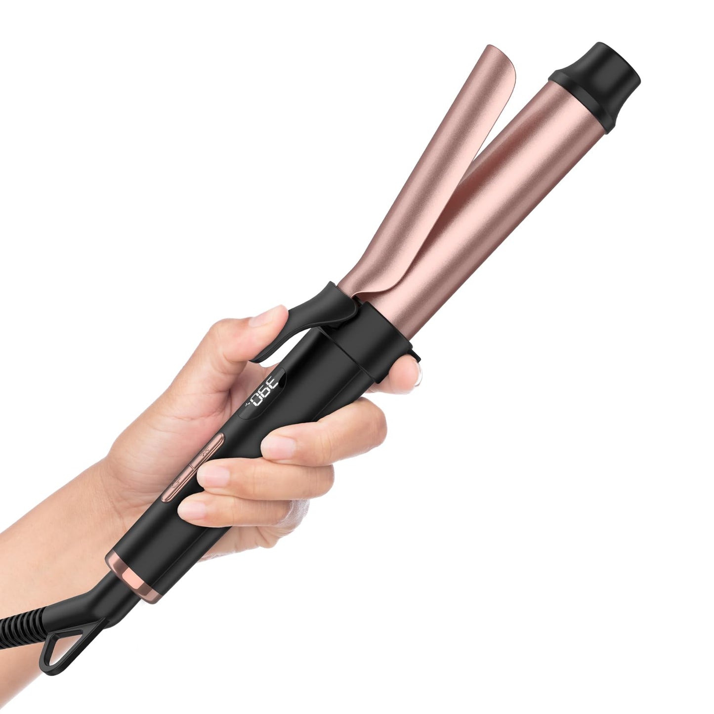 Travel Curling Iron 5 Adjustable Temp, 1 Inch Mini Curling Iron Travel Size with LED Display, Ceramic Mini Hair Curler with Keratin and Argan Oil Infuse, Dual Voltage