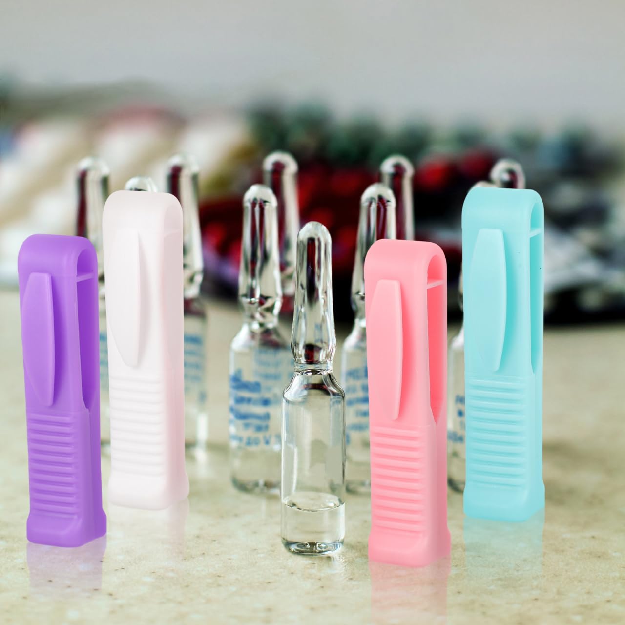 Unomor 8pcs Ampoule Bottle Opener Small Ampule Breaker Glass Ampoule Breaker Small Ampoule Opener Reusable Ampoule Opener White Accessories Jar Opener Plastic Pill Nurse Glass Bottle Cap