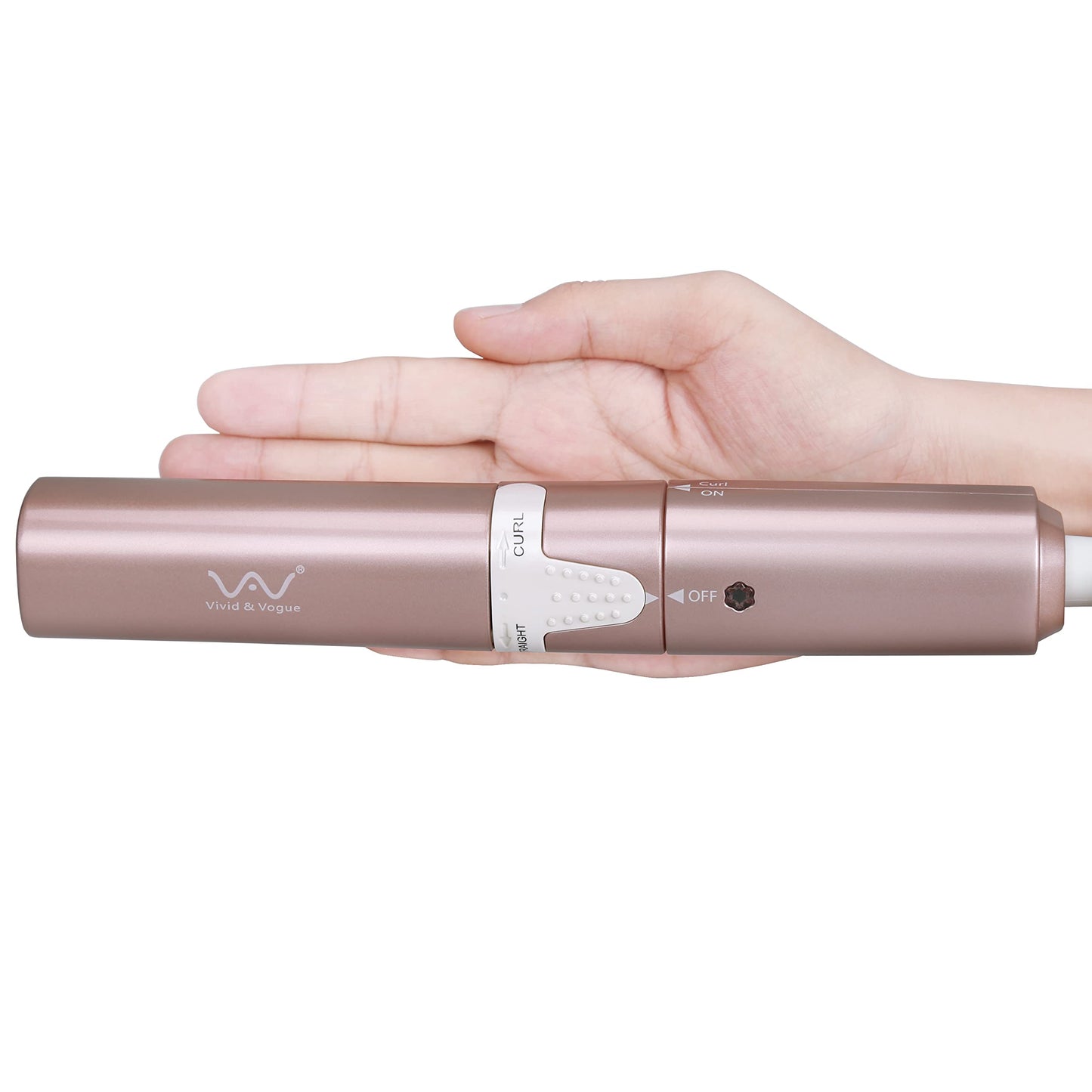 VAV 2 in 1 Iron Hair Straightener and Curler, Curling Iron Ceramic Flat Iron 1 Inch, Instant Heat Up to 400°F, Dual Voltage Mini Curling Wand Travel Size