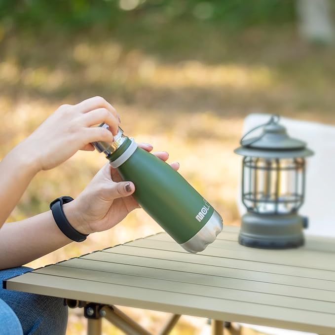 Kids Water Bottle-12 oz Stainless Steel Vacuum Insulated Sports Water Bottle for Back to School- Small Water Bottle for Boys, Leak proof -BPA Free(Grass Green)