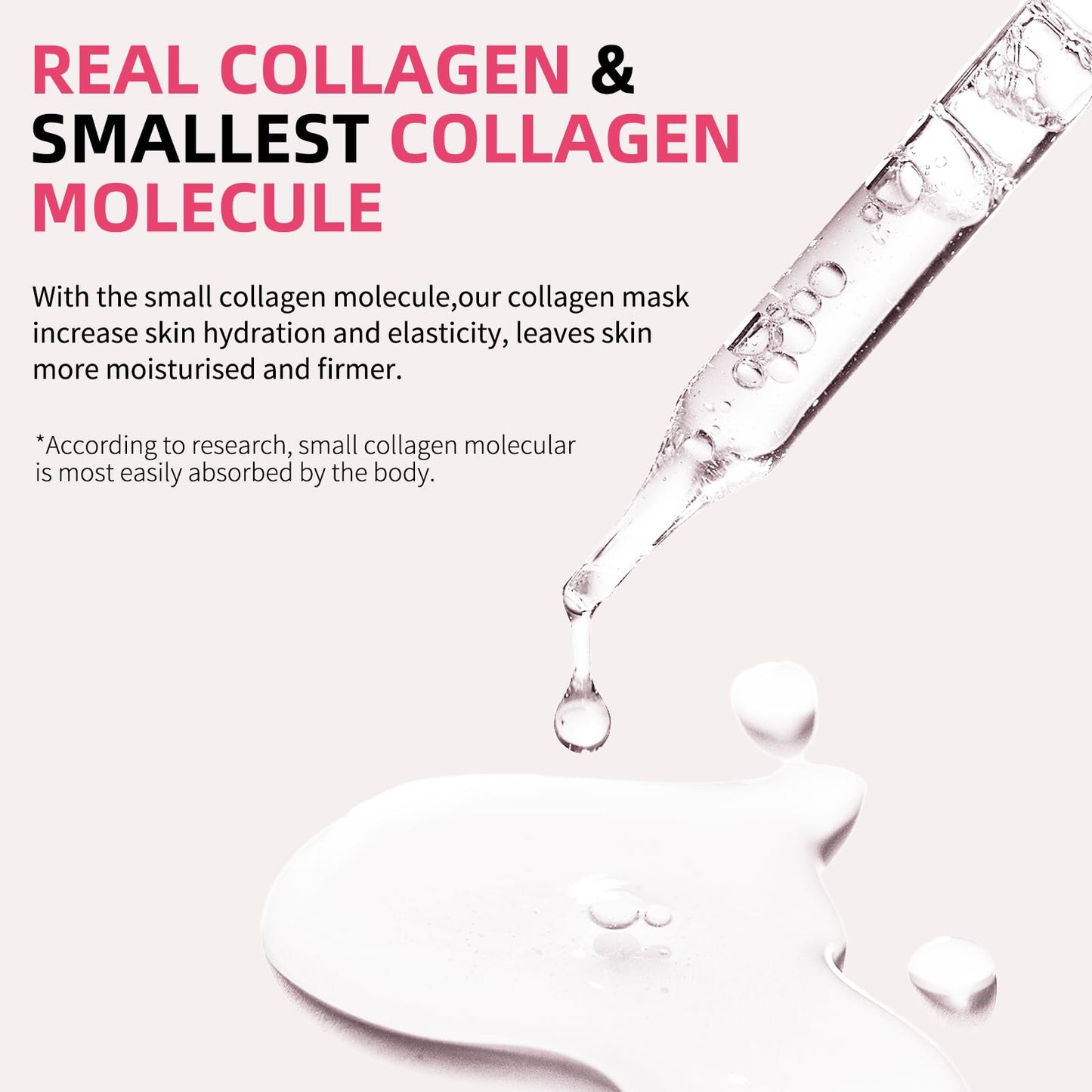 OLELON 5 Pack Bio Collagen Face Mask Skincare, 100% Hydrating Collagen Mask Overnight Korean Skin Care