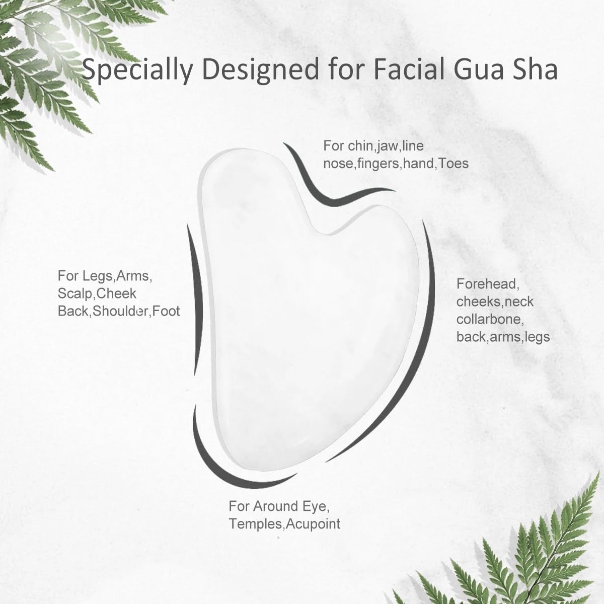 Generic Lucky LAMA White Jade Roller and Gua Sha 2 in 1 Set for Face and Body Anti Aging, Anti-Wrinkle, Reducing Puffiness and Redness Facial Tools Face Roller and Gua Sha Set for Men Women
