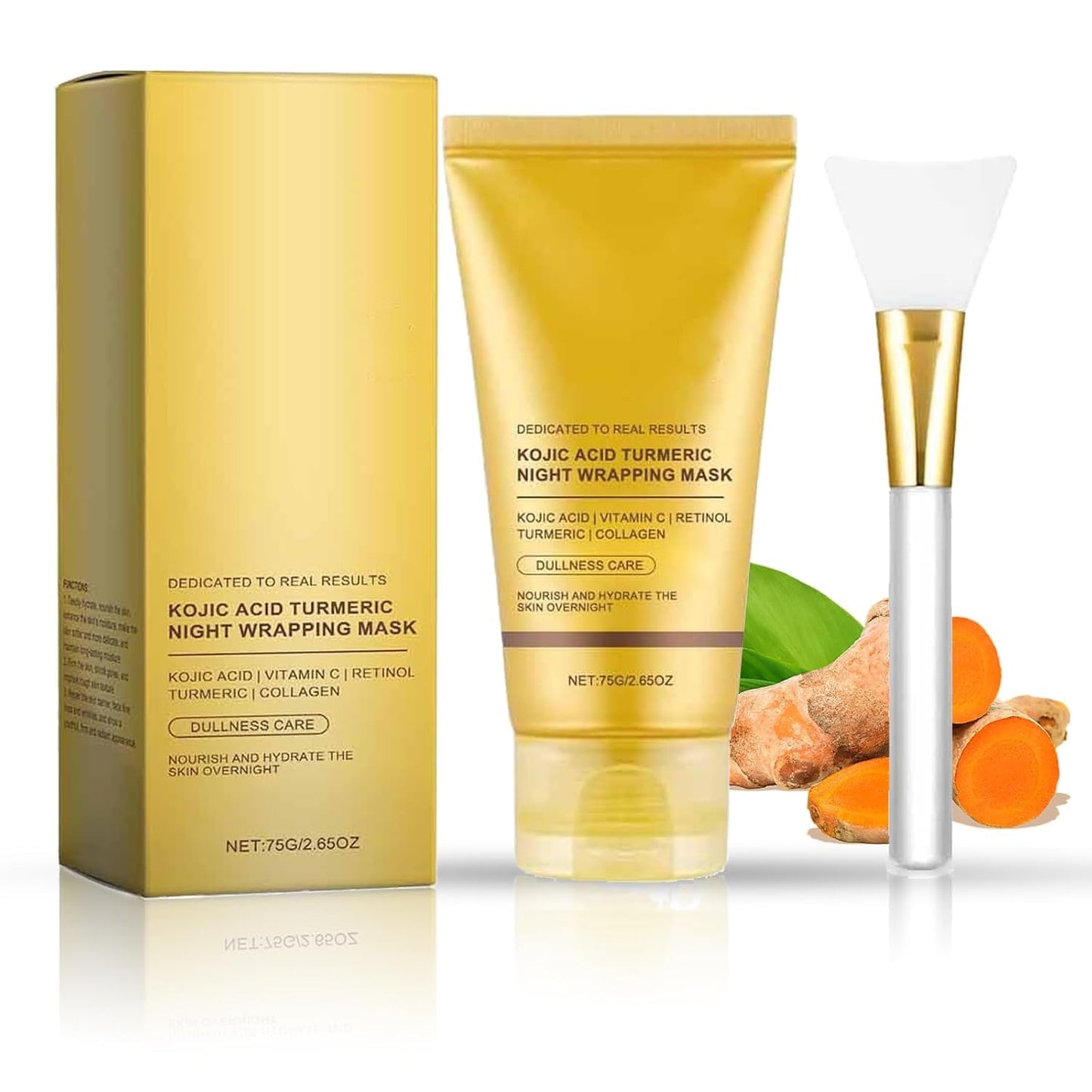 Yurioprp Revix Turmeric Night Wrapping Mask, Overnight Facial Mask with Vitamin C, Nourishing Formula (1pc)