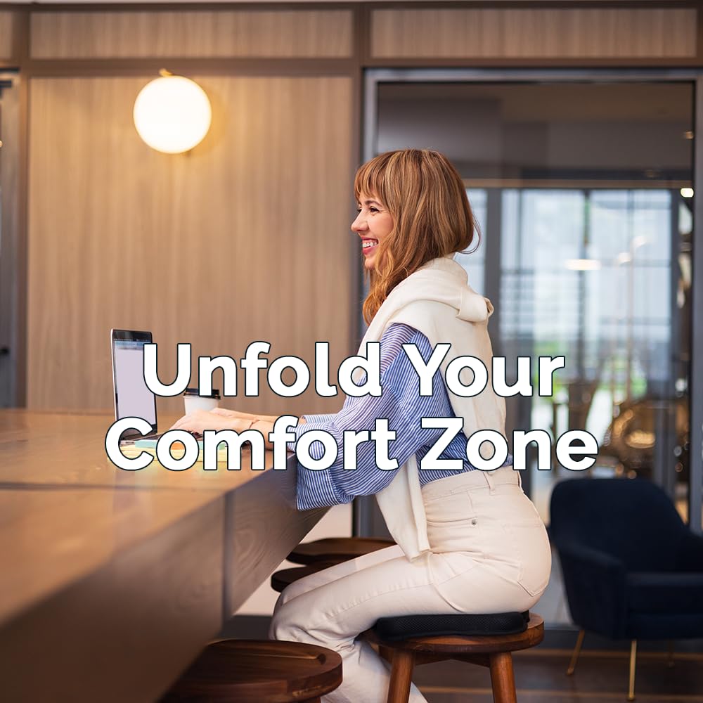 ComfiLife Ergo-Gel Airplane Seat Cushion – Travel Seat Cushion – Foldable, Portable Comfort