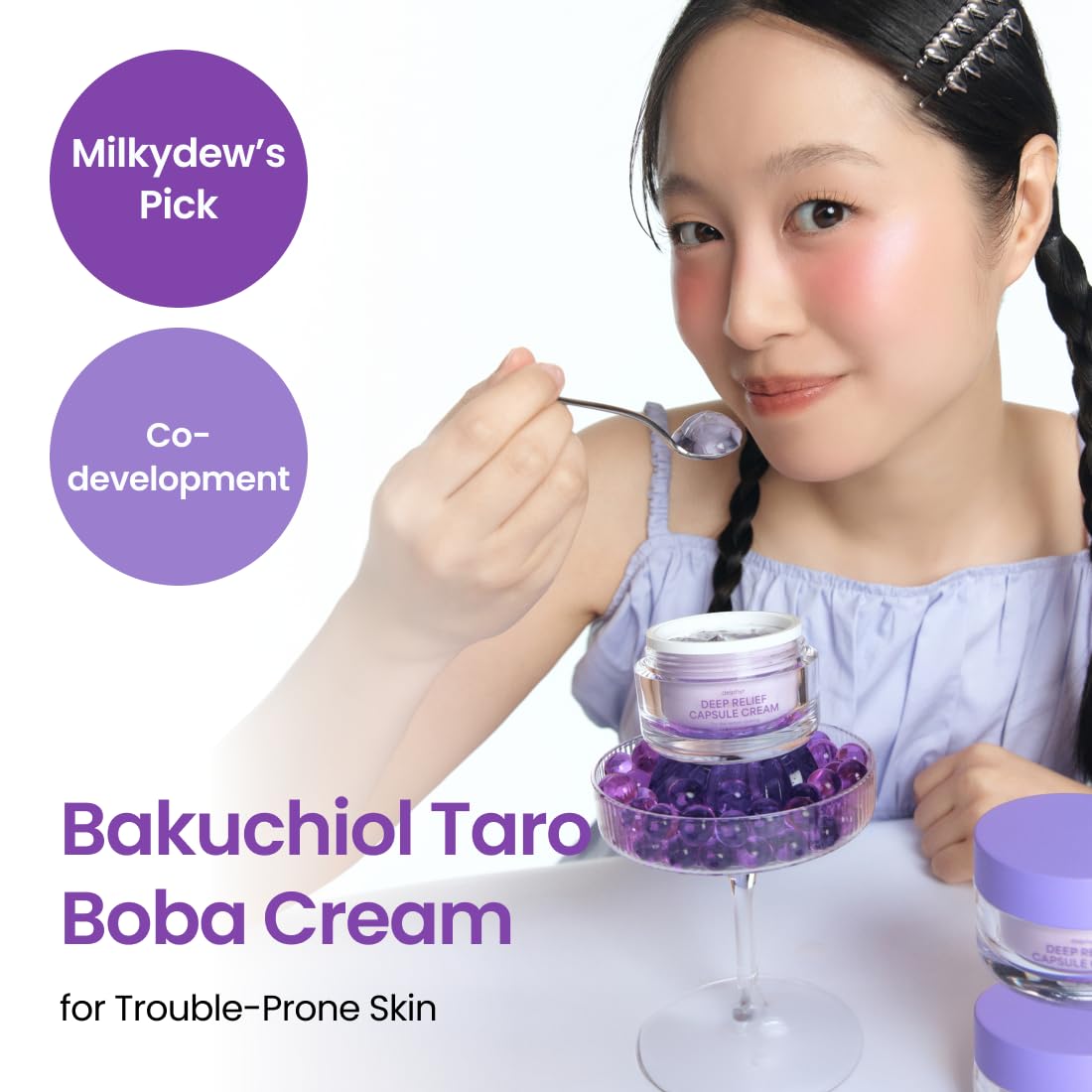 delphyr Deep Relief Capsule Cream – Bakuchiol, Niacinamide 5% & Ceramide – Soothing, Hydrating – All-Vegan, No Artificial Colors or Fragrances – Korean Skin Care