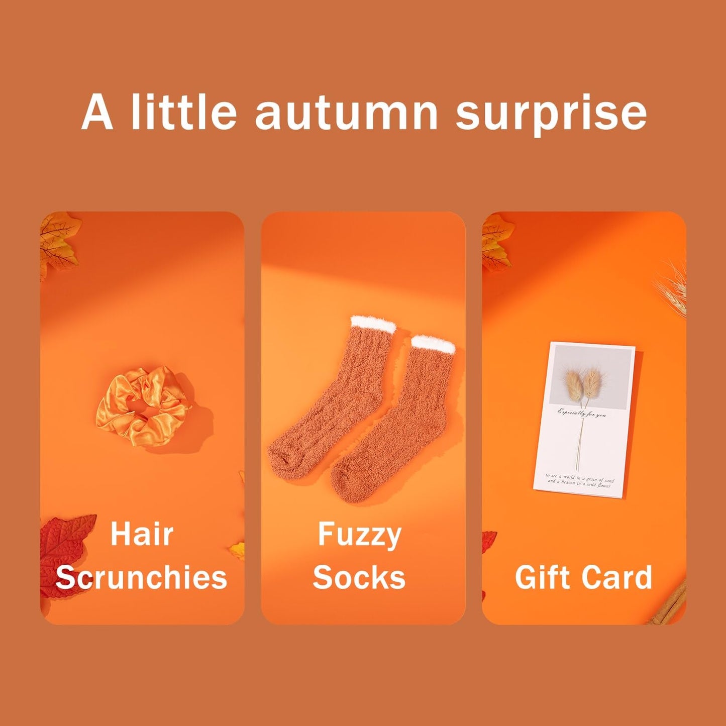 Self Care Package for Women, Orange Get Well Gifts for Women, Fall Gift Baskets for Woman, Thinking of You Self Care Gifts for Woman, Relaxing Birthday Spa Gift Baskets for Mom, Sister, Her, Friend