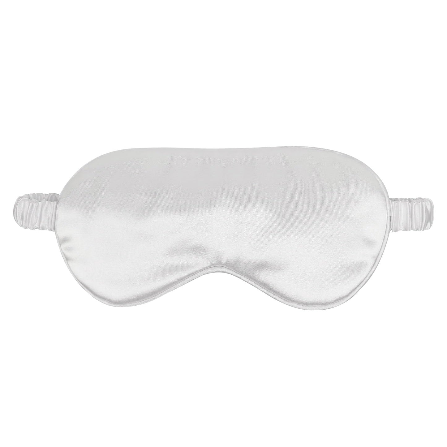 1 Pcs Silk Sleep Mask, Soft Eye Mask with Elastic Strap, Lightweight Blindfold for Men, Women, Travel, and Naps (White)