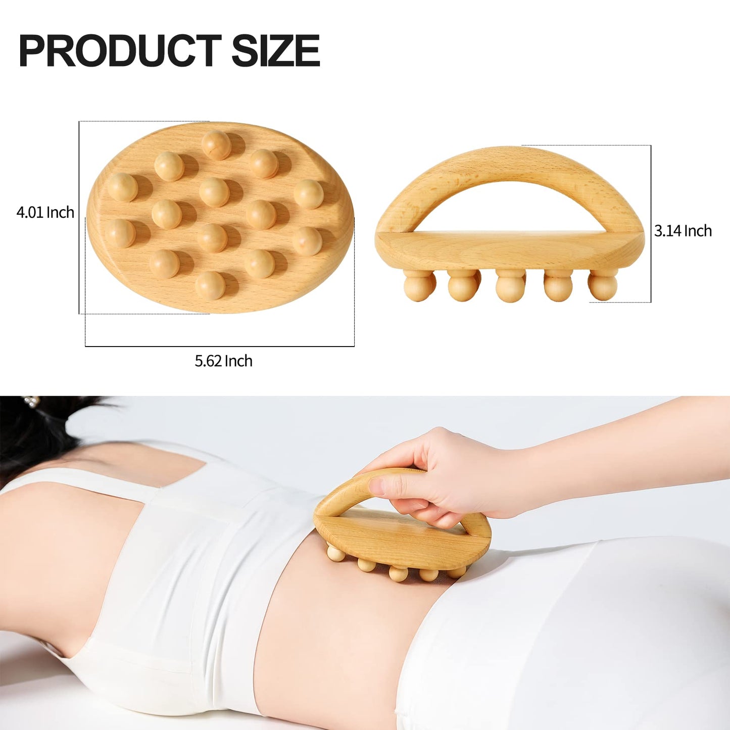 AiRelax Wood Therapy Massage Tools,Wooden Massage Body Brush for Cellulite Remover,Itchy Skin Relief,Body Shaping,Professional Maderoterapia Kit Meridian Pressure Brush,Lymphatic Drainage Massager