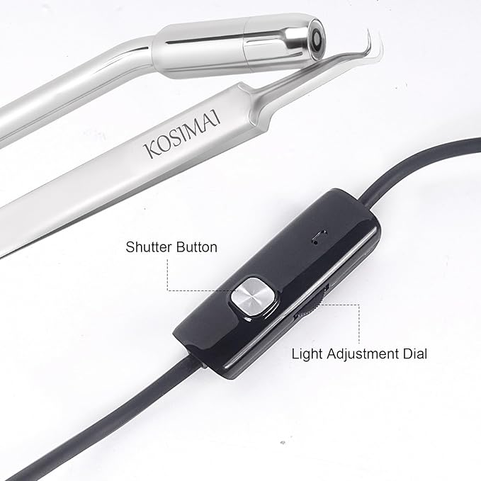 Black Head Remover for Face Tool Professional Pimple Popper HD Camera,30 Times Magnification 1080P, (Silver)