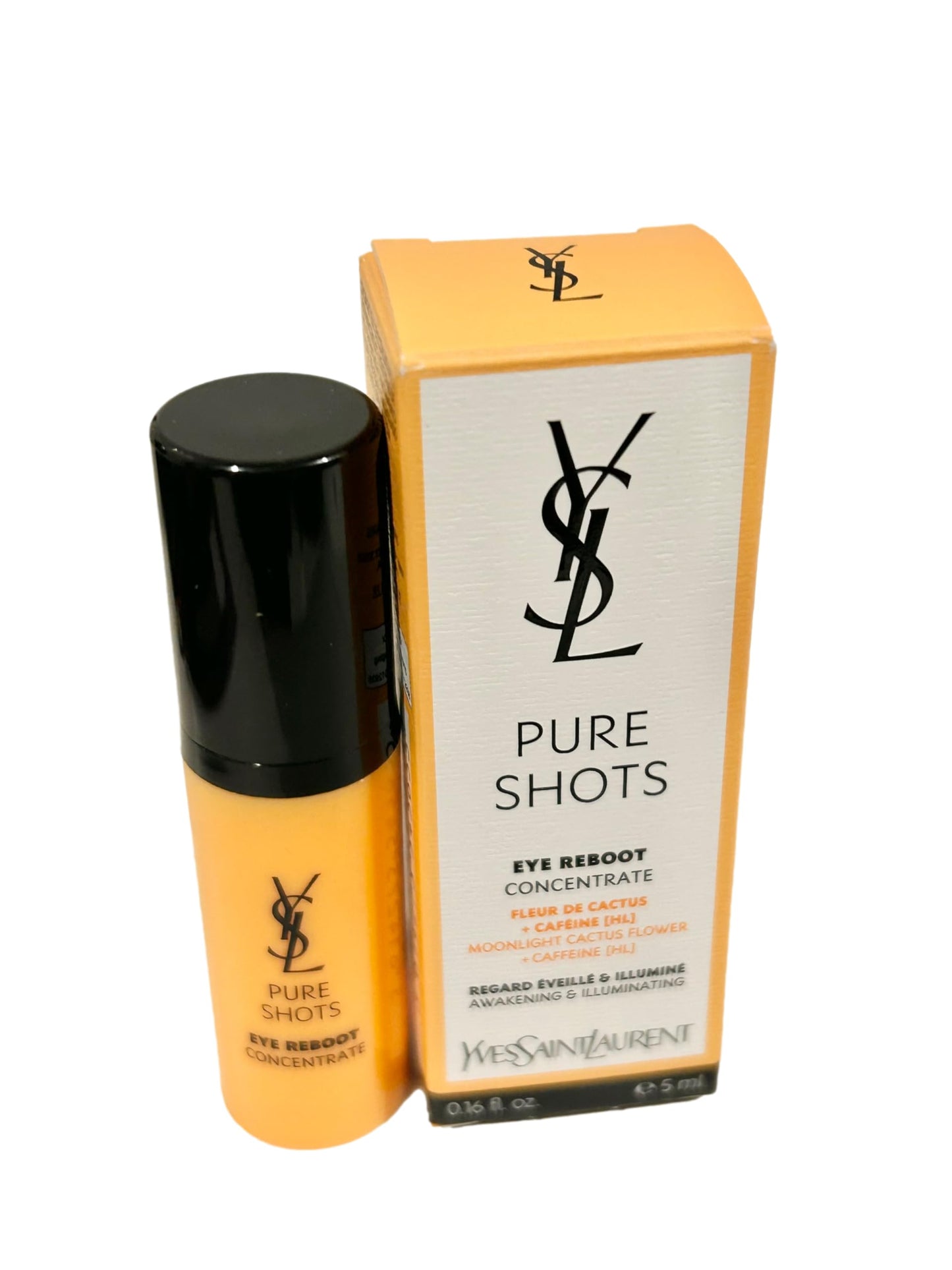 Yves Saint Laurent YSL PURE SHOTS Eye Reboot Concentrate Awakening & Illuminating MINI Travel Size 5 ml / 0.16 fl oz. - 5655