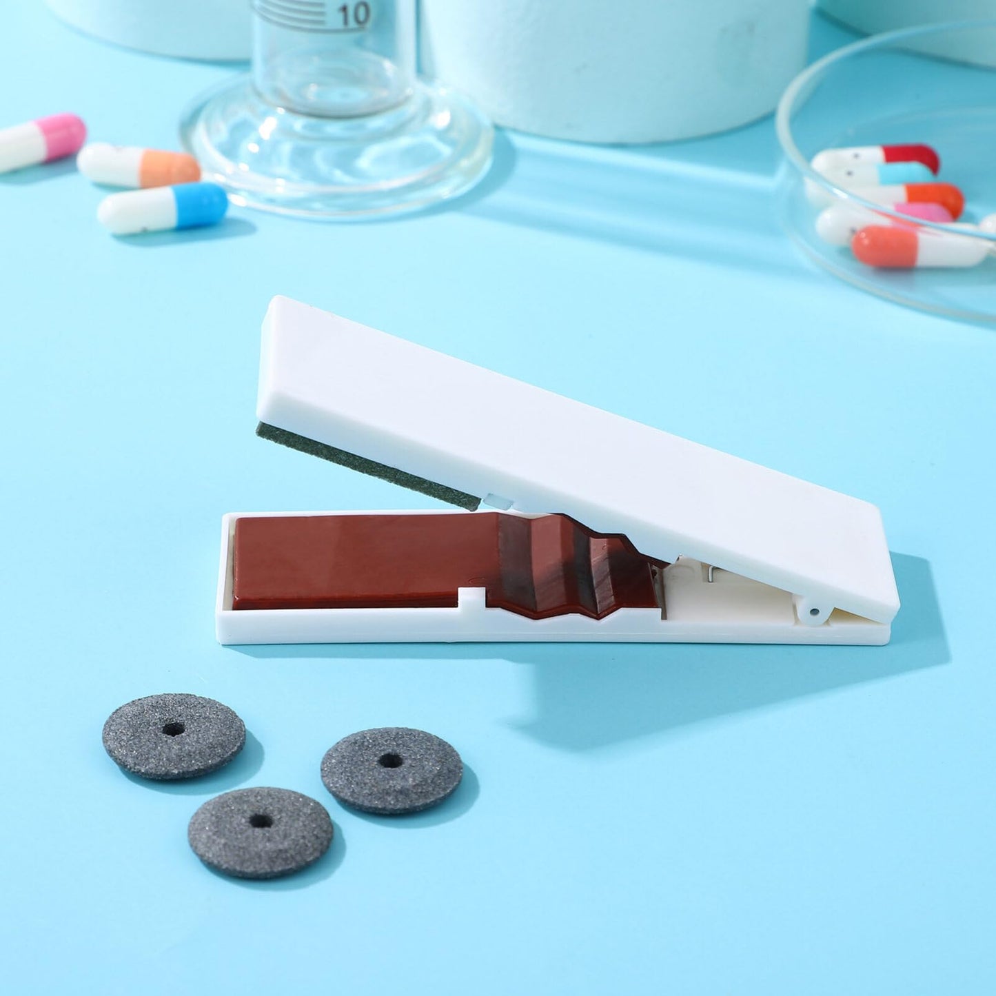 iplusmile 3 Pcs Bottle Opener Doctor Ampule Opener Bottle Cutter Ampoule Breaker Device Vial Opener Vial Decapper Multi-function Can Opener Travel Corkscrew White Jar