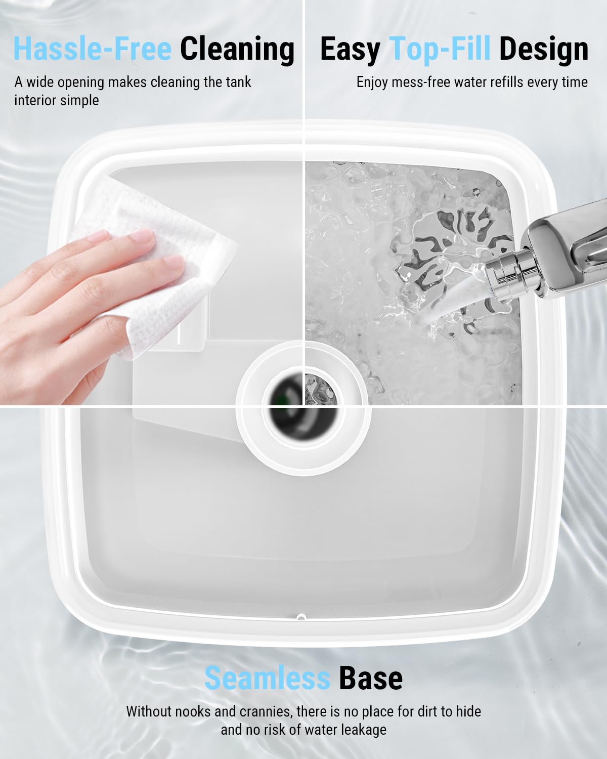 Bear Humidifiers for Bedroom, 3L Cool Mist Humidifiers and Oil Diffuser, Quiet Rapid humidifiers for Home Whole House, with Adjustable Mist Output and Auto Shut-off, White