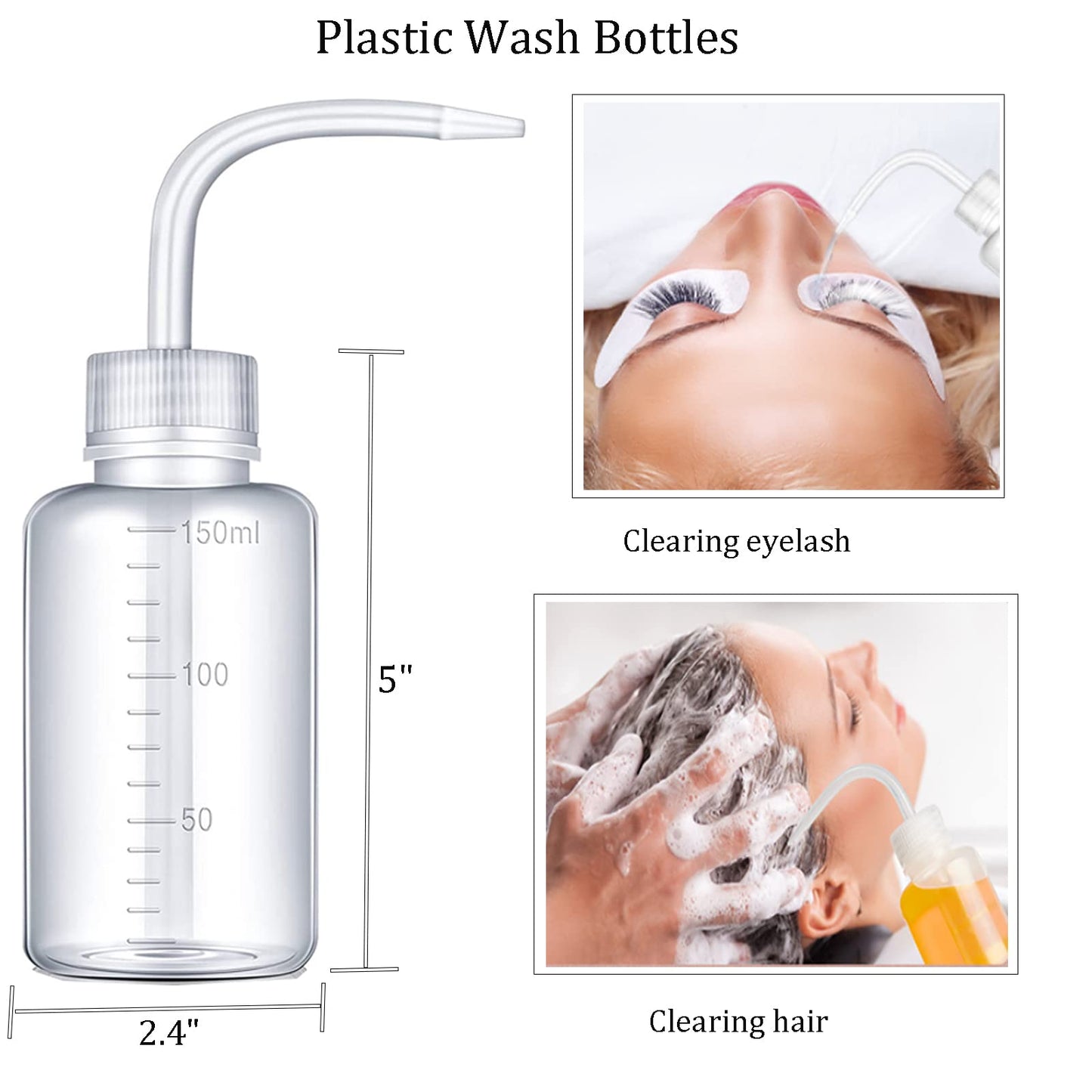 Shmian Eyelash Cleaning Kit - Mini Portable Lash Fan with 50 Shampoo Brushes, Nose Blackhead Cleanser, and Wash Bottle - for Eyelash Extensions, Black