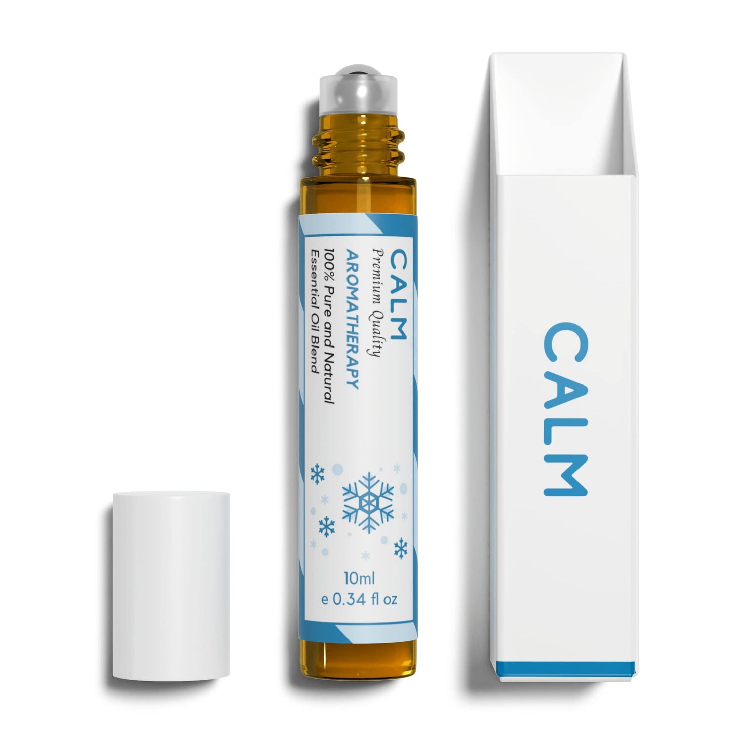 Benatu Calm Essential Oil Roll On Blend (with Ginger, Patchouli, Lemon Oil), Travel Size Relaxing Roller for Body Topical Massage, Natural Scent Aromatherapy Gift for Women & Men 10ml