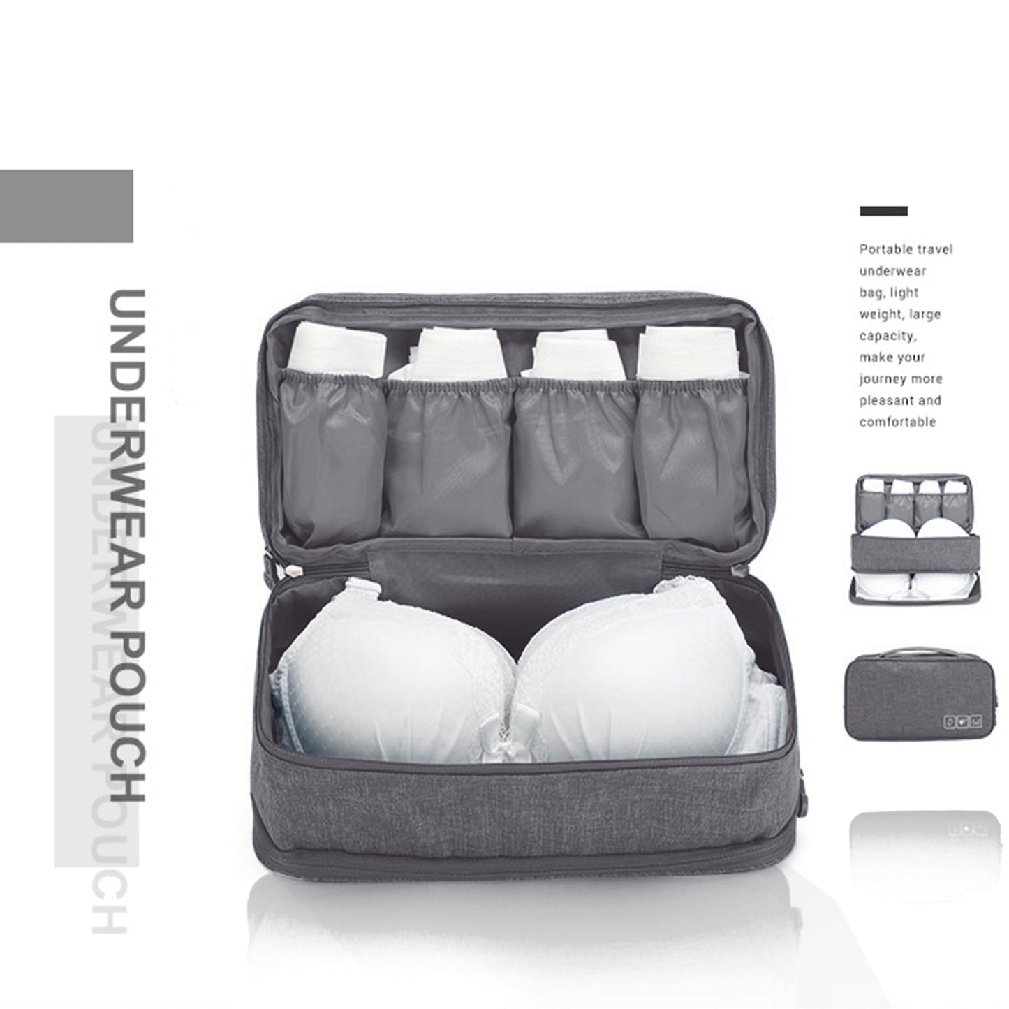 Travel Multi-function Underwear Organize Storage Bag Portable Bra Socks Lingerie Accessories Pack Cube Toiletry Bag