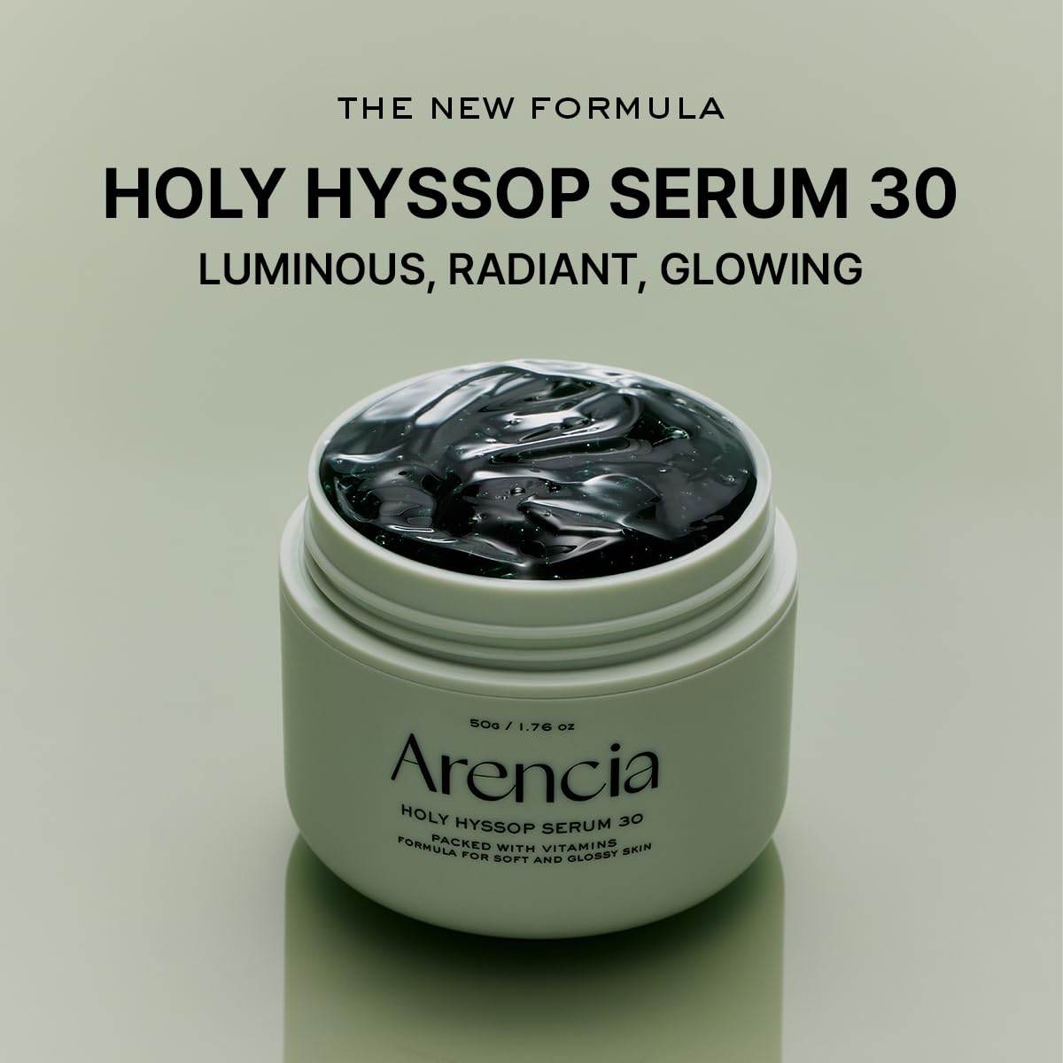 Arencia Glow Hyssop Overnight Face Mask Serum - hydrating & Anti-Aging Serum for younger looking Korean Glass Skin, 30% Vitamin A, C, E, 10% Niacinamide, Peptide