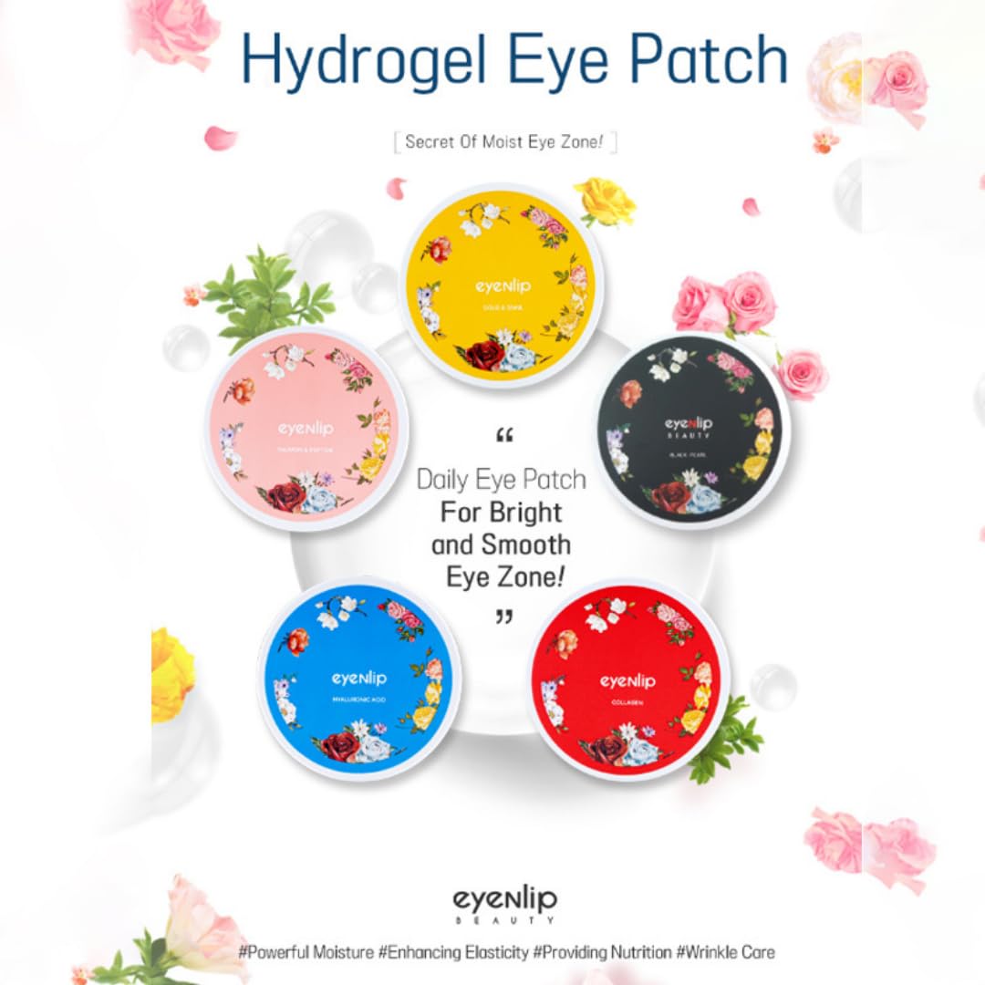 Gold & Snail Hydrogel Eye Patch 60 pcs - Hydrating Under-Eye Gel Patches with Snail Secretion Filtrate, Colloidal Gold and Collagen for Revitalizing Care, Korean Skincare