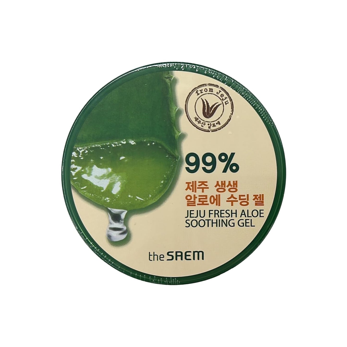 THESAEM Jeju Fresh Aloe Soothing Gel 10.1 fl. oz. (300ml) - 99% Aloe Vera, Hydrates & Dry, Itchy & irritated Skin