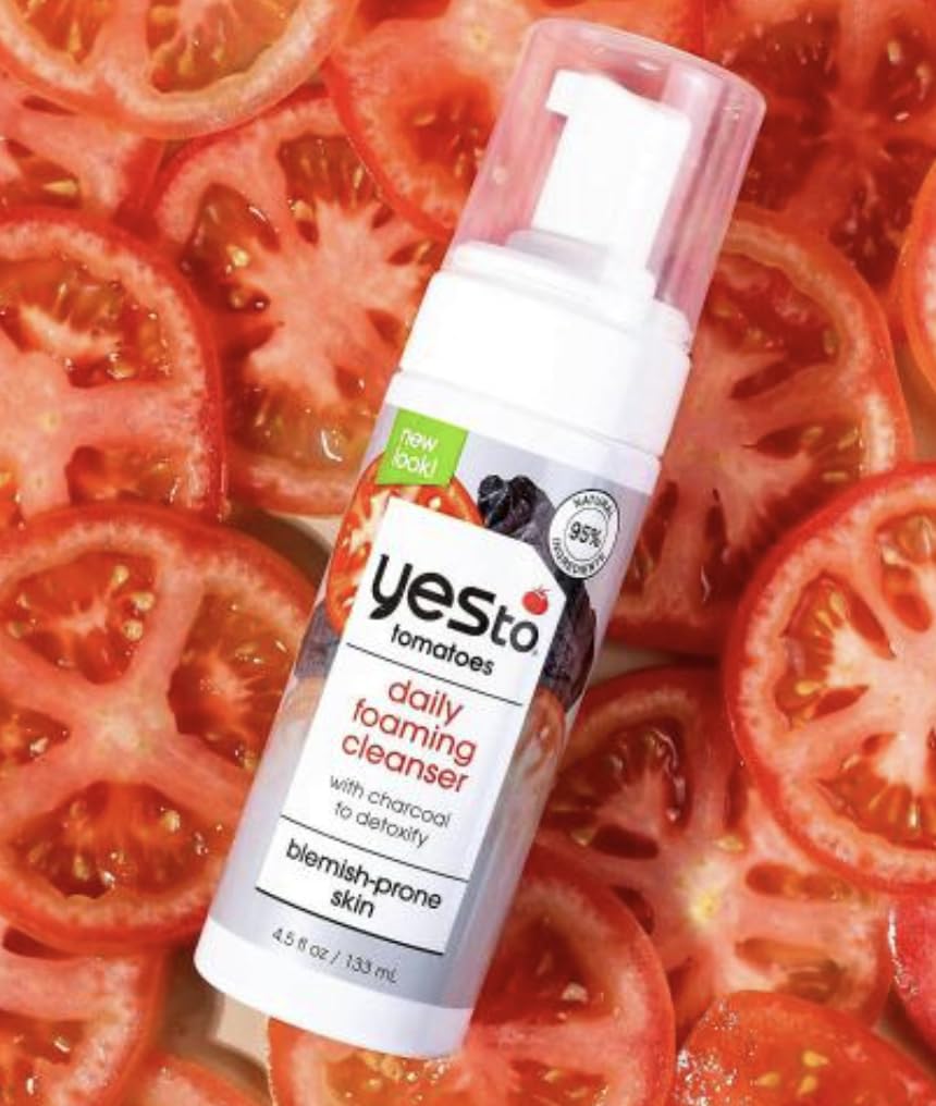 Yes To Tomatoes Anti Pollution Detoxifying Charcoal Oxygenated Foaming Facial Cleanser - 4.5 fl oz