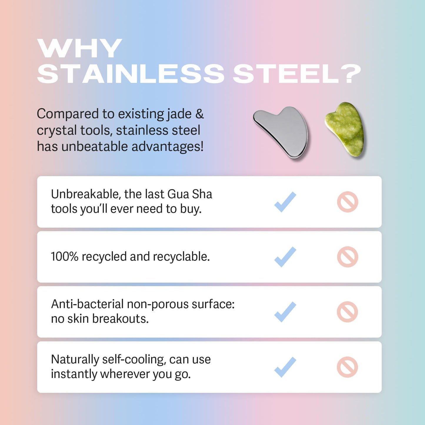 Sacheu Stainless Steel Face Roller Skin Care and Lymphatic Drainage — Cooling Metal Roller for Puffiness, Wrinkles, and Face Lifting, Dual-Sided Facial and Eye Massager with Travel Pouch