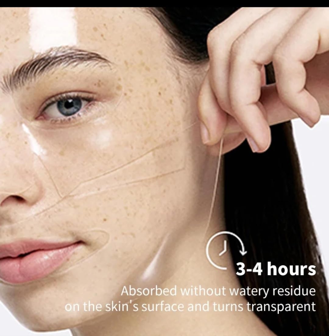 OZILUXE Bio-Collagen Overnight Hydrogel Mask 34g x4 | Korean Real Deep Face Mask for Hydration, Firming & Elasticity | Anti-Aging, Pore Minimizing, Glass Skin Effect | Safe for Sensitive Skin